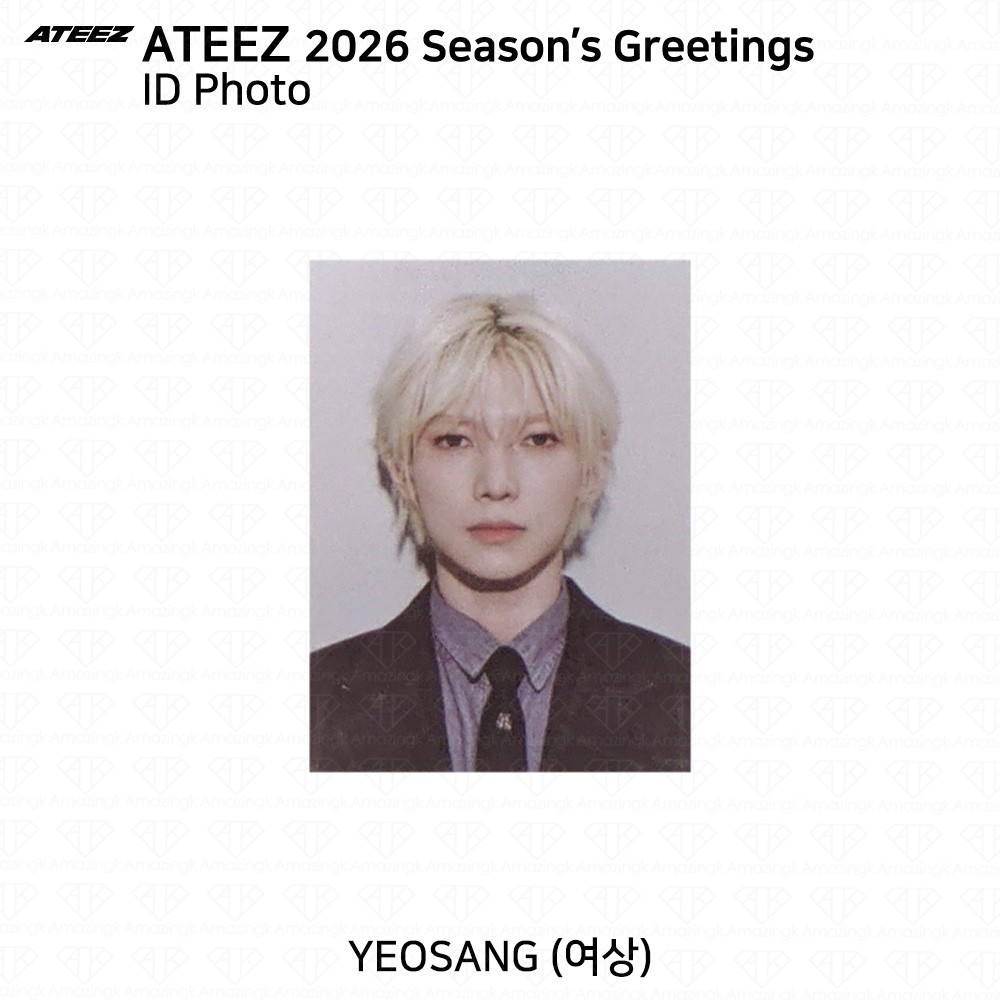 ON HAND] ATEEZ 2026 Season's Greetings Photocard ID Photo Postcard