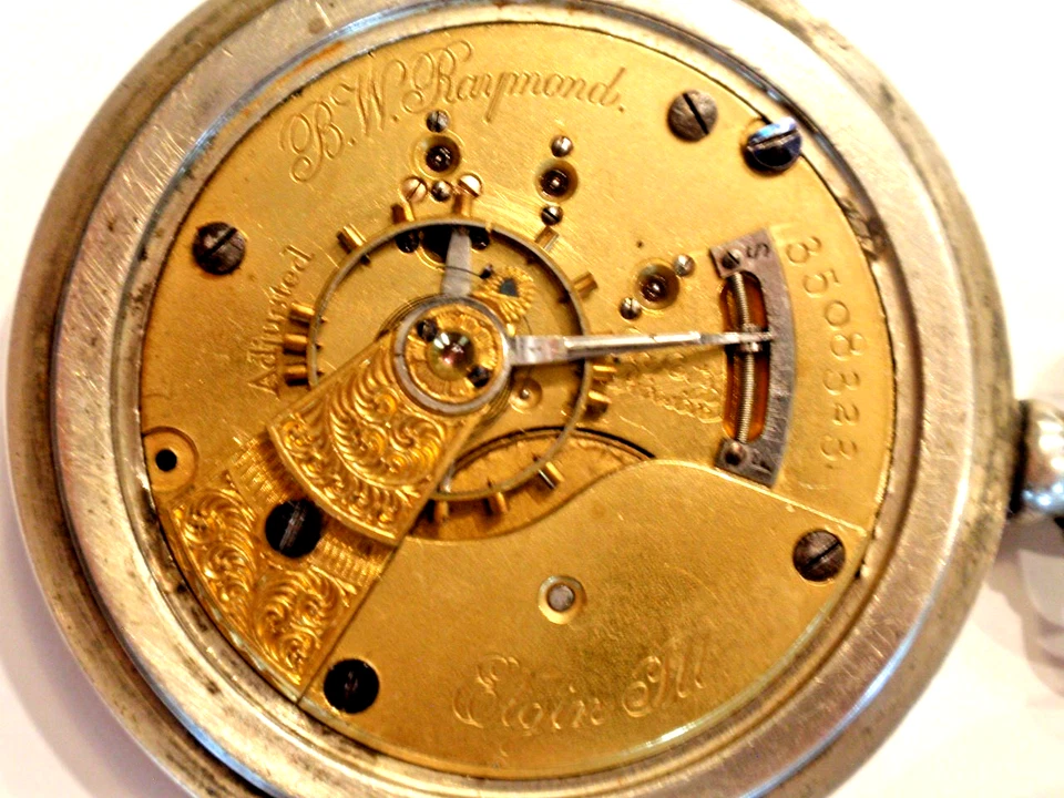 2-Grandes, Talla 18-Relojes de Bolsillo-Para Reparación-BW Raymond 15J, Hampdon-15-J Sin Front.Cubierta Foto 3 de 4