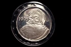 1995 Santa Claus 1 Troy Oz. .999 Fine Silver Coin  BU