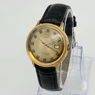 Vintage 1975 Men's TIMEX Viscount Gold Tone Automatic Watch, 35mm, 46561 03275
