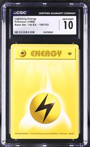 Lightning Energy (1st Edition) graded CGC 10 for sale on eBay