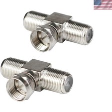 F-Type RG6 Coax Cable Splitter Combiner Adapter Connecter for TV Video Antenn...