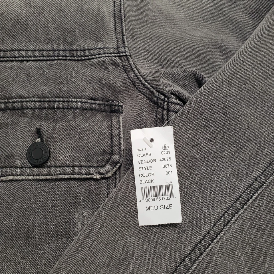 Chaqueta de Camionero Pacsun Gris Denim Forrada con Edredón Denim Ligeramente Envejecida Mediana  Foto 3 de 4