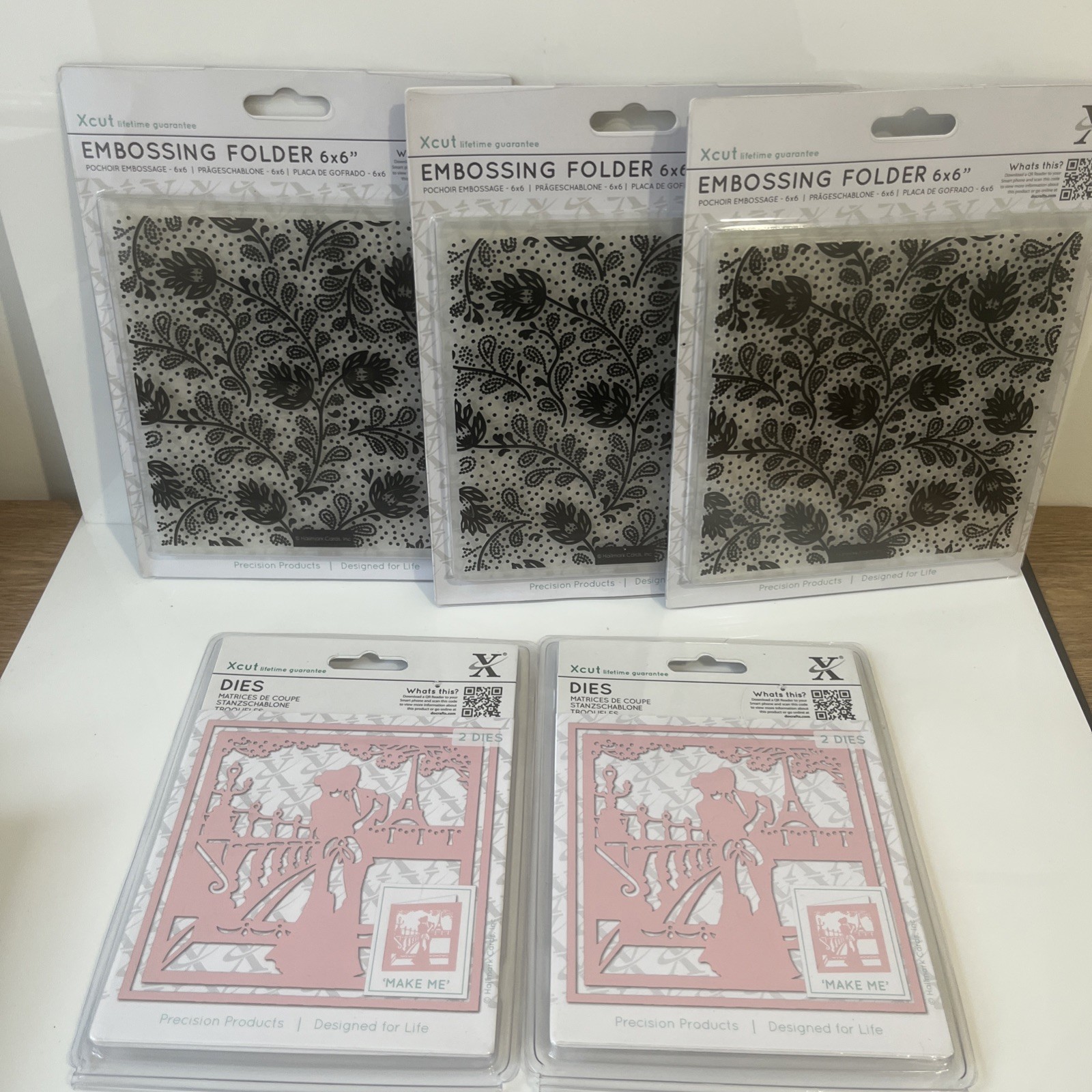 Xcut Craft Job Lot Dies & 6x6 Embossing Folders Card Making Scrapbooking