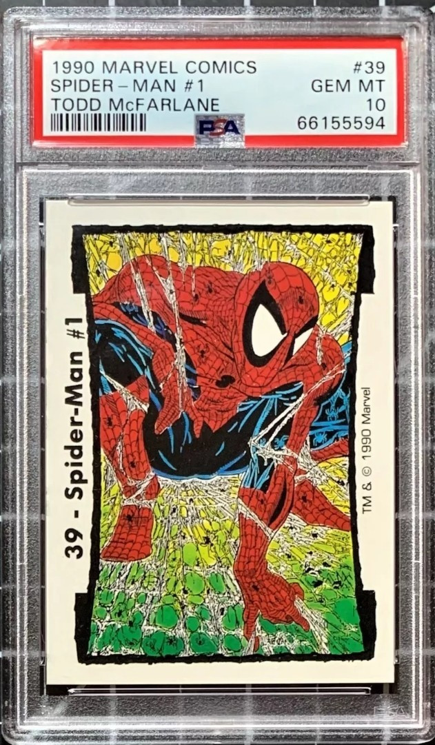 1990 Marvel Comic Images McFarlane II - #39 Spider-Man #1 ⭐ PSA