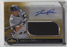 2012 Finest Jumbo Relic Rookies Gold Refractor 31/50 Jordan Pacheco Auto e6p