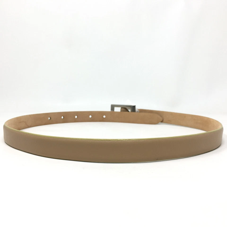 NEW Talbots Skinny Dress Belt Womens Size Small S Nude Beige Leather Made Italy - Image 3 of 4