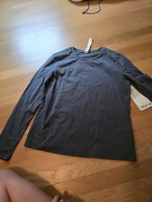 Lululemon Womens Crewneck Organic Cotton Long Sleeve Tshirt Sz S Nwt
