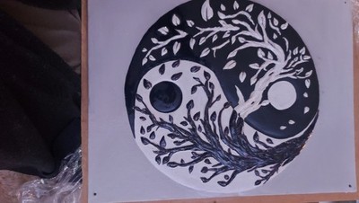 Resin Art    Yin & Yang Tree of Life    Handgefertigtes Unikat