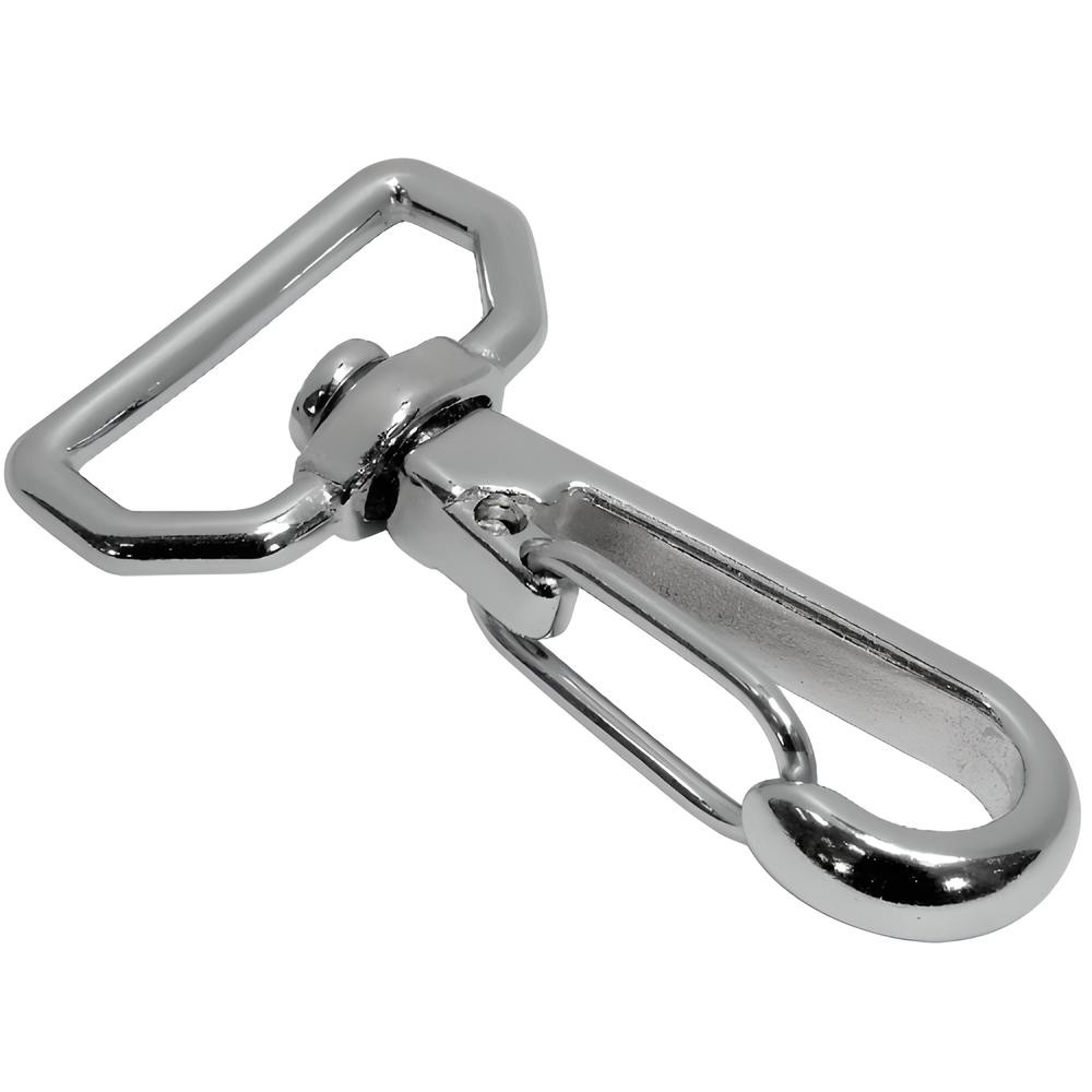 65mm long Strap clip with swivel Suitable for 1 inch�or 25mm webbing. Stainless