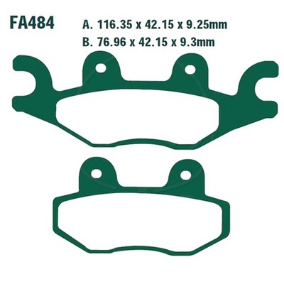 Bremsbeläge Vorderrad für Cectek Quadrift 500 EFI Baujahr 2008-2011 - Neu