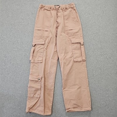 Sanctuary Standard Surplus Cargo Pants Women's Sz S Peachy Beige Cinch Hem