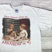 Vintage 1990s Arkansas Razorbacks Born To Be A Razorback T-shirt size Men's XL