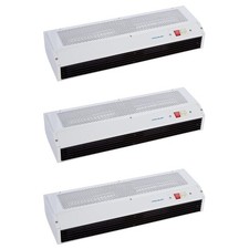 3 x Pro-Elec PEL00925 Over Door Air Curtain Fan Heaters 3kW