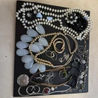 Junk Drawer Costume Jewelry Lot.  24 Pieces Wearable and Crafts Vintage To Now