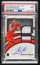 2022 Immaculate Collegiate Rookie Red 2/25 Walker Kessler PSA 9 Patch Auto 1n2n