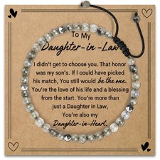 Daughter in Law Gifts from Mother in Law - Natural Stone Bracelet Gift for Te...