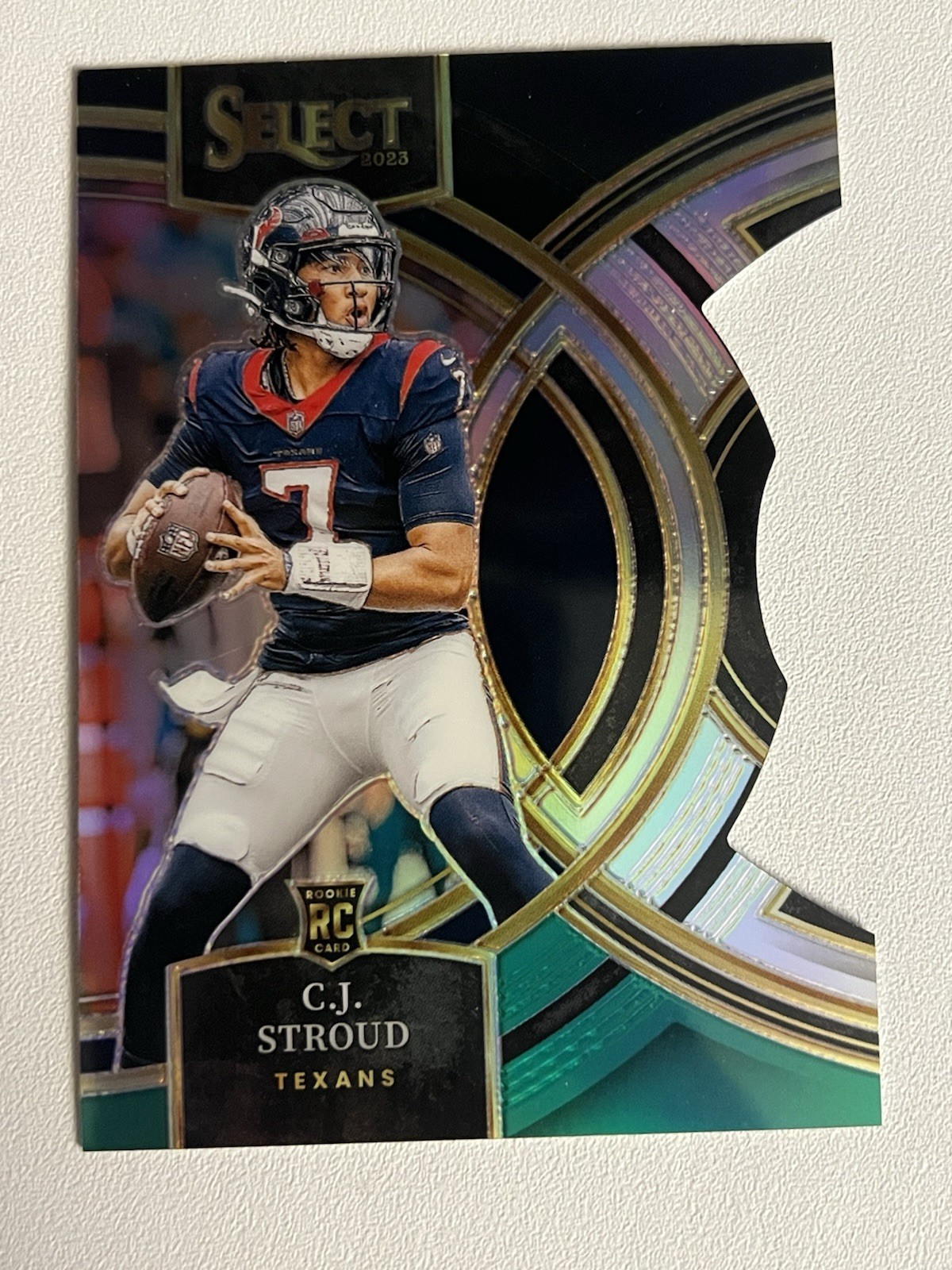 2023 Panini Select - C.J. Stroud #183 Black & Green Prizm Die-Cut (RC)