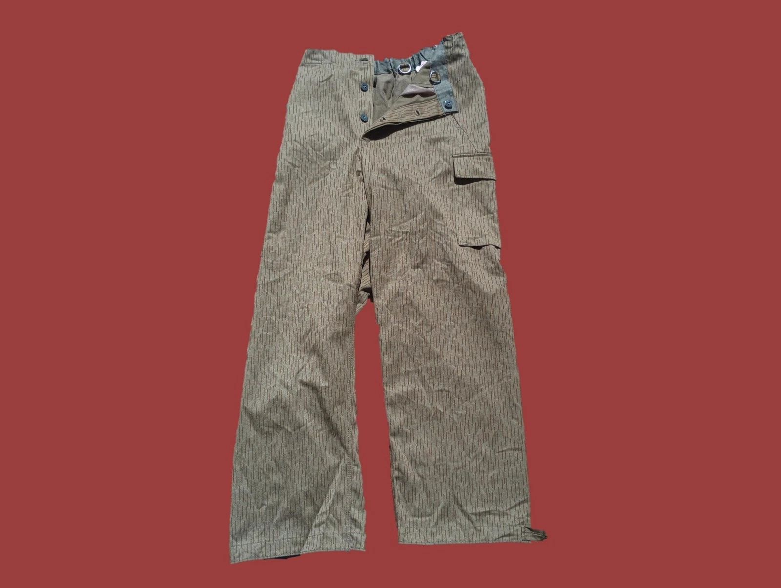 EAST GERMAN MILITARY STRICHTARN RAIN CAMOUFLAGE SUMMER FIELD PANTS NVA NEW