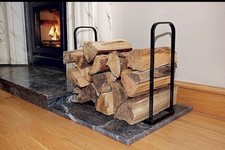 Fire Side Log Store. Plastic Coated Heavy Duty Steel. 45cm L x 16cm W x 35cm H