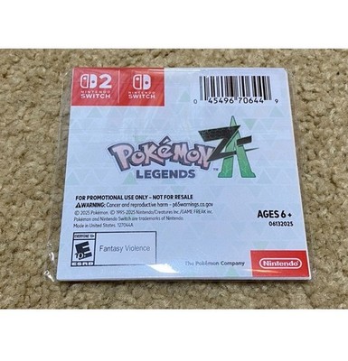 Pokemon Legends Z-A DECAL ZA Rare Exclusive Promo Preorder Bonus