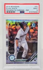 2019 Bowman Chrome Refractor EVAN WHITE /499 RC CARD PSA 9 MINT