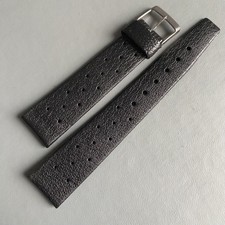 Original Vintage Tropic Star Diver Genuine Rubber Watch Strap Black 19mm NOS
