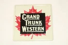Grand Trunk Western - Vintage 1950's Post Cereal Premium Railroad Tin Sign