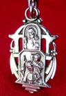 WWII Chaplain's Sterling Scapular St. Christopher Dog tag Chain Protection Medal