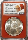 1986-(S) American Silver Eagle, NGC MS-69, from Original U.S. Mint Tube