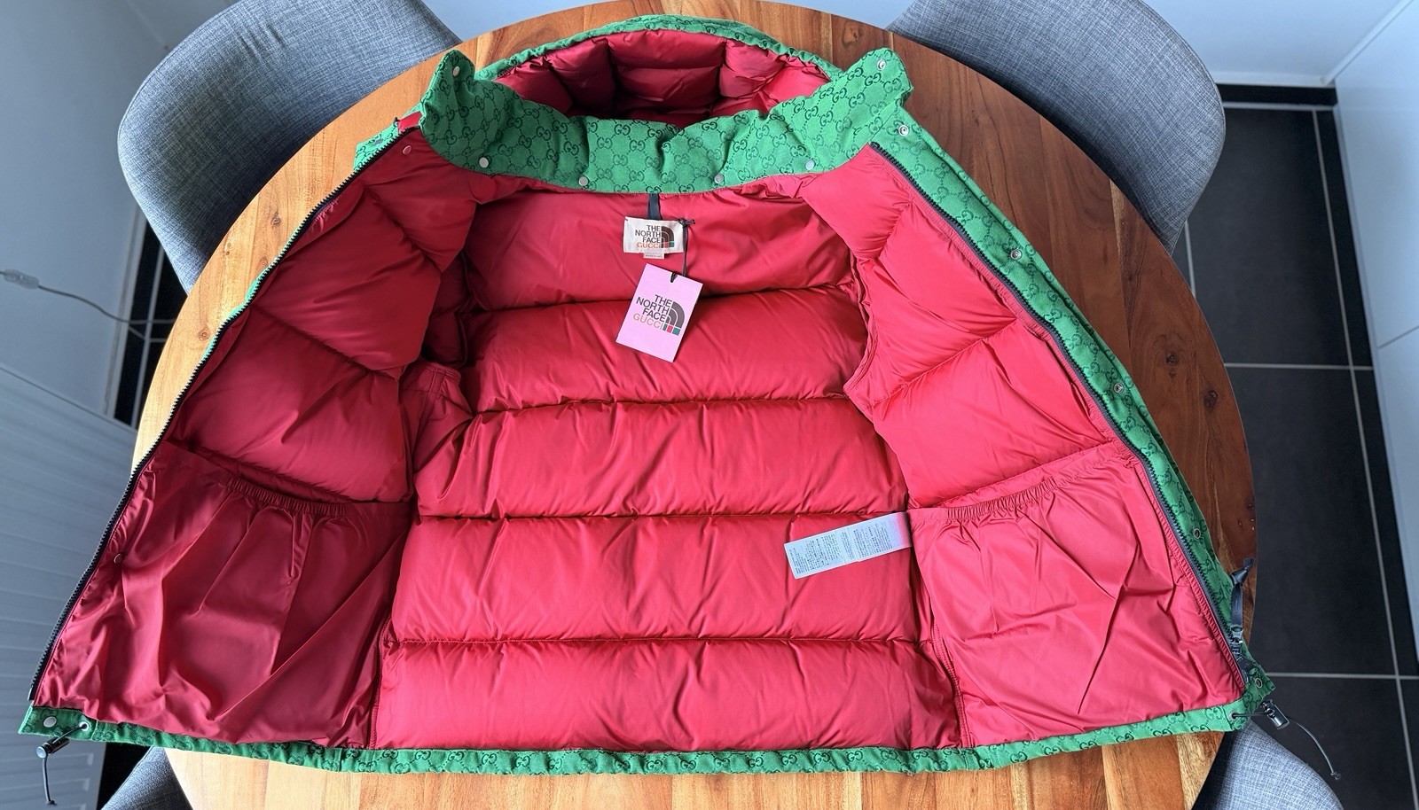 Gucci X The North Face TNF Down Jacket Coat FULLSET image 7