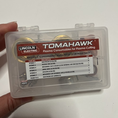 #ad NEW Lincoln Electric Tomahawk Consumable Starter KitLC30 Hand Torch KP5595 1 $124.98