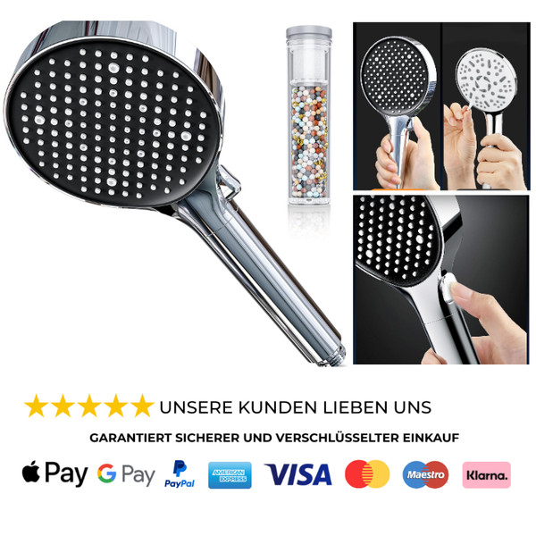 Magichome Duschkopf 25 Schichten Filter 6 Modi Hochdruck-image