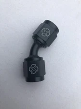 X425 -4AN 45 degree fitting / swivel female both ends -4 Female to female BLACK