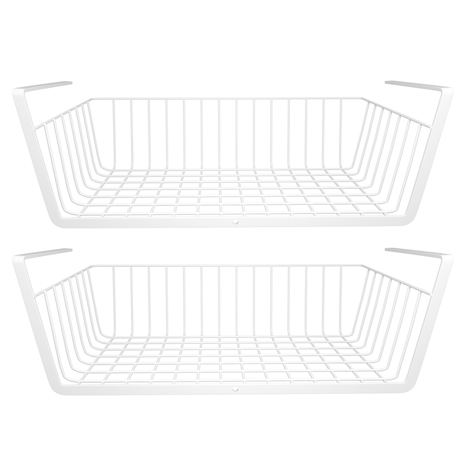2Pcs Hanging Under Shelf Storage Basket Vertical Wire Storage Rack