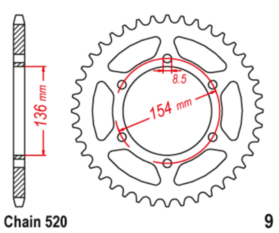 Y-PON LOPOR 520 CNC 16T 47T Front Rear Motorcycle Sprocket for BMW 650 X