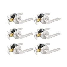 Probrico Keyless Door Lever Handles Passage Interior Locksets Brushed Nickel ...