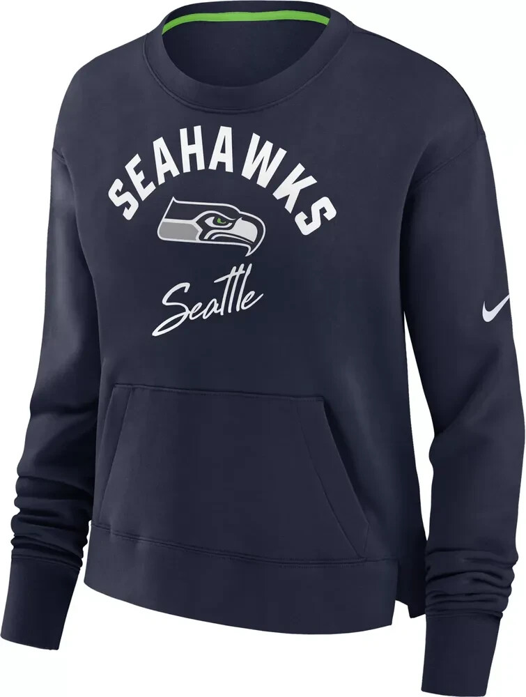 Женская команда Nike Seattle Seahawks Arch Team с высокой посадкой на бедрах, темно-синий, S