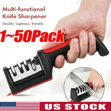 4 Stage Kitchen Knife Sharpener Professional Ceramic Diamond Steel Sharpening