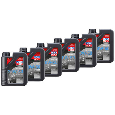 Motoröl LIQUI MOLY Street 20W50 6x 1 Liter für BMW Ducati Harley Moto Guzzi