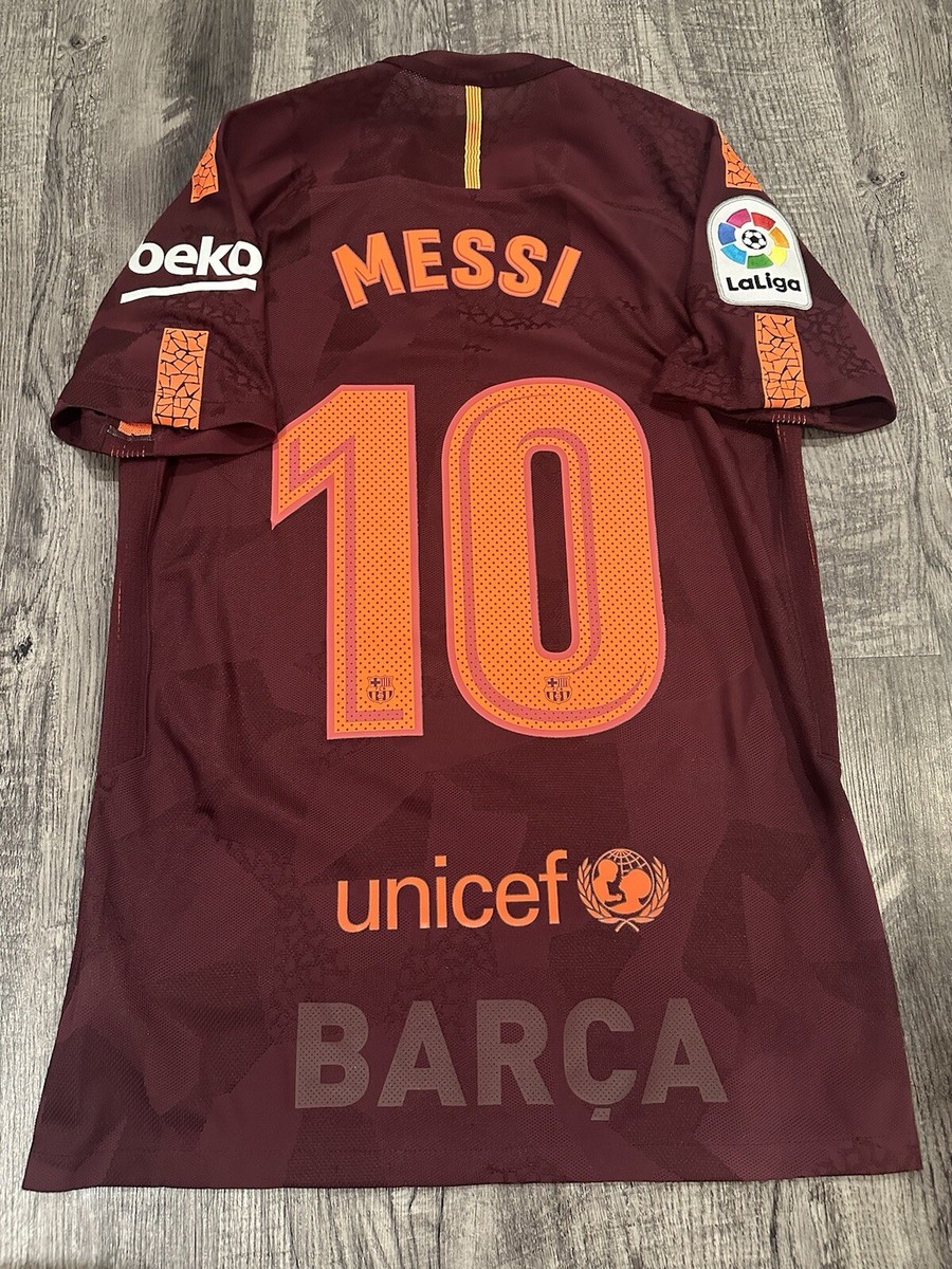 Leo Messi FC Barcelona 17/18 Nike Third Aeroswift Jersey Size