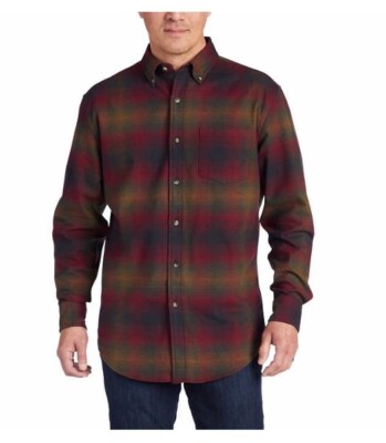 Pendleton Men s Shirt S Multicolor Red Plaid Flannel Woven Button-Down LS