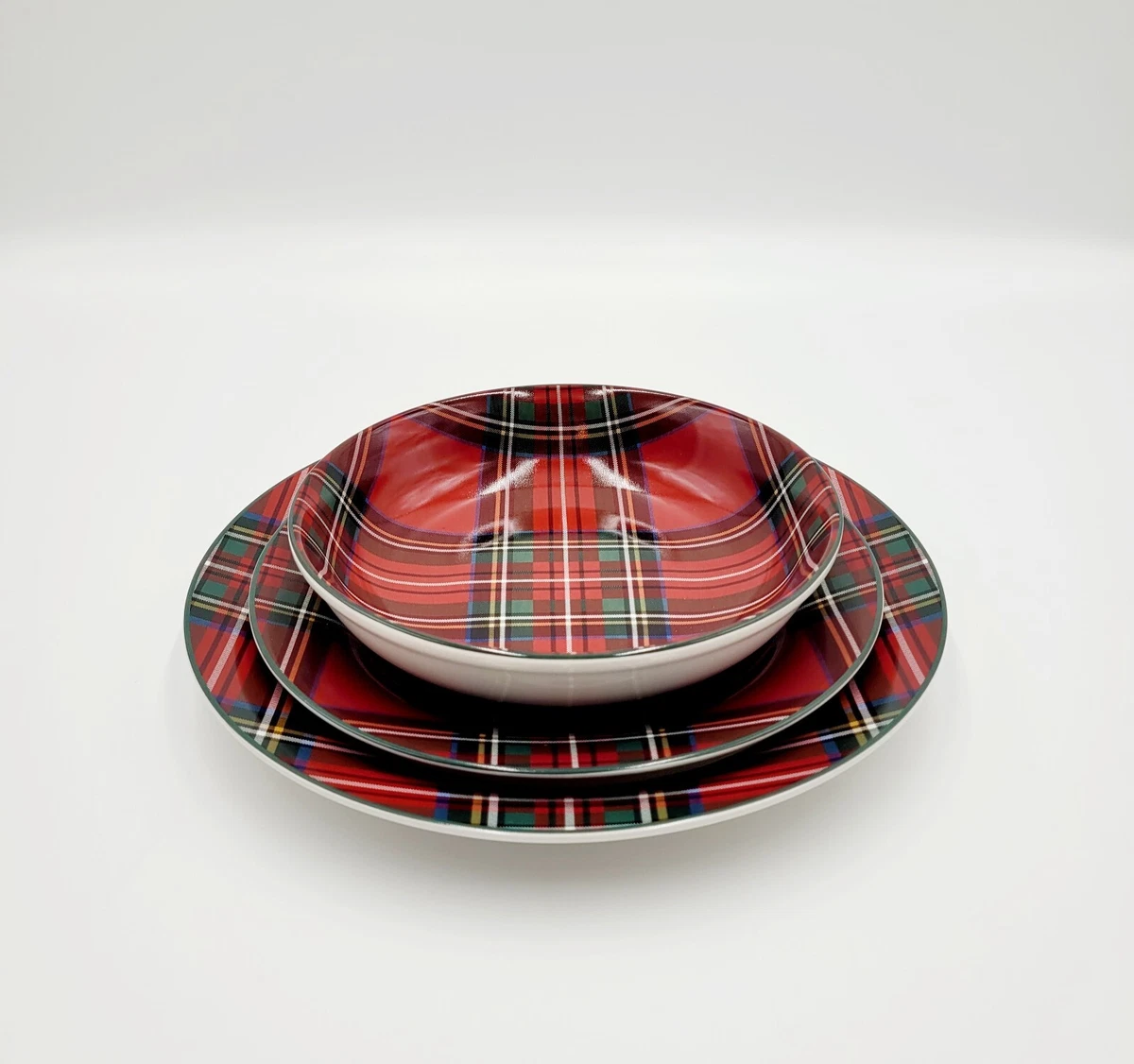 Tartan plaid plates top