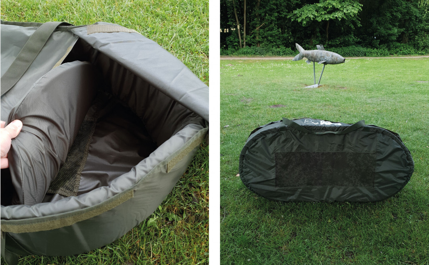 TOP Abhakmatte Karpfen Delphin Carp Cradle Tele Safe, Faltbar