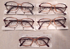 5 pc MARCHON Blue Ribbon BR28 Taupe 272 51/18 Eyeglass Frame Lot NOS 185