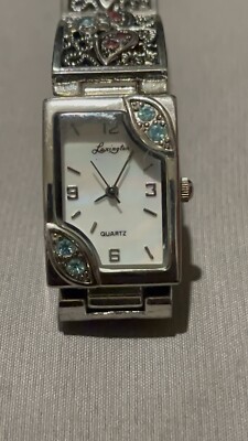 Vintage Lexington Quartz 51303  Women s Pearl Bezel With Turquoise Detail Watch