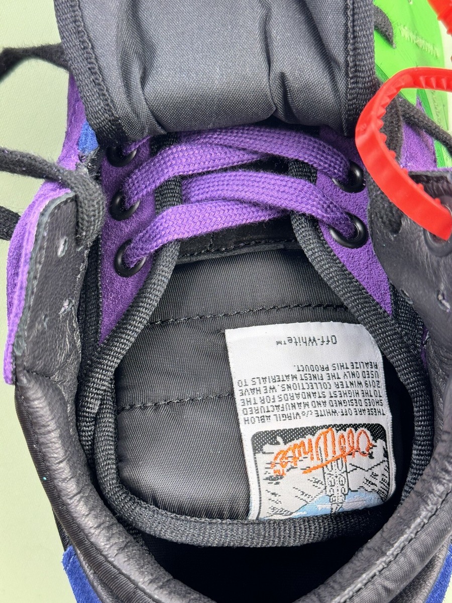 OFF-WHITE OFF COURT LOW PURPLE VIOLET GREEN SNEAKERS SIZE