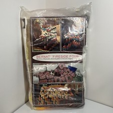 Bernat "Fireside Four" Afghan Kit Knit or Crochet Grannycore Vtg 1970s SEALED