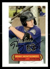 2022 Topps Heritage Minors Benny Montgomery 1973 Topps Baseball Pin-Up card