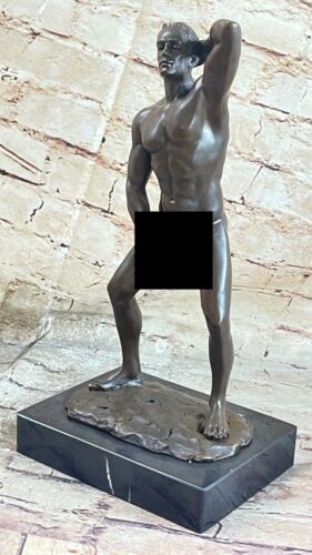 Laiton/Bronze/Cuivre Grand Mâle Chair Statue de Figurine de Collection Gay Corps - Afbeelding 1 van 6